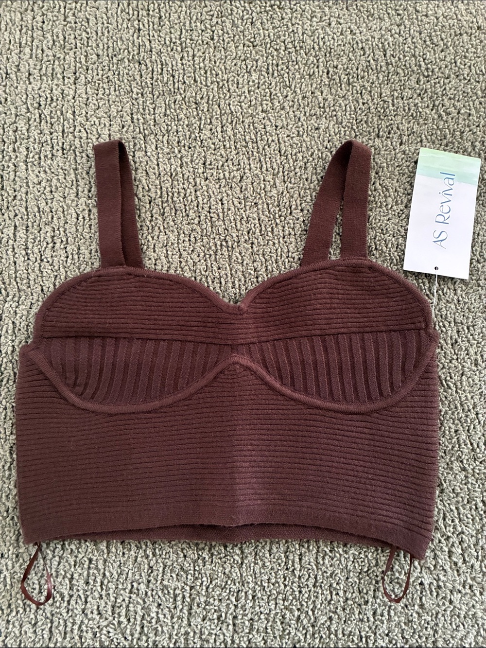 Altar’d State Ribbed Bustier Crop Top
